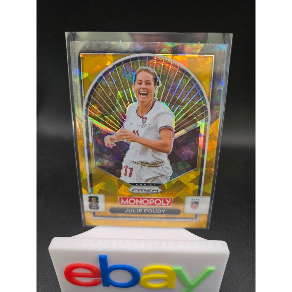 Panini Prizm Monopoly 2026 Gold Cracked Ice Julie Foudy #93 FIFA World Cup